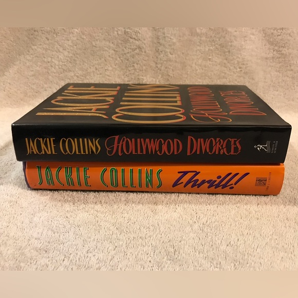 Lot/2 Jackie Collins Hardback Books With Dust Jackets •Hollywood Divorces/Thrill - Picture 3 of 7